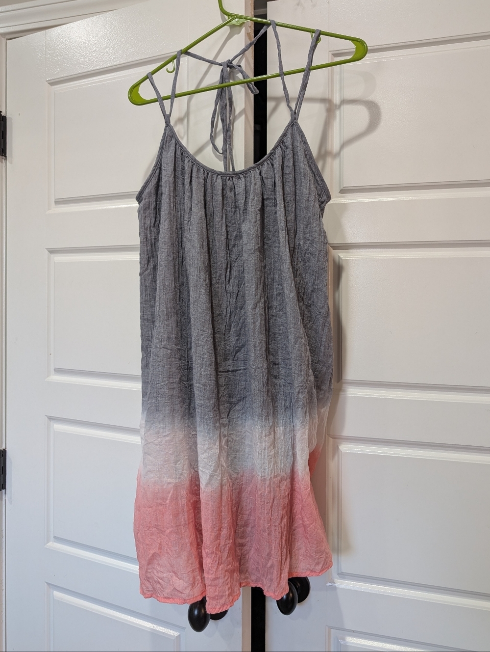 Threads 4 Thought Ombre Dip Dye Mini Dress – Gray/Coral – Size Large – NWT